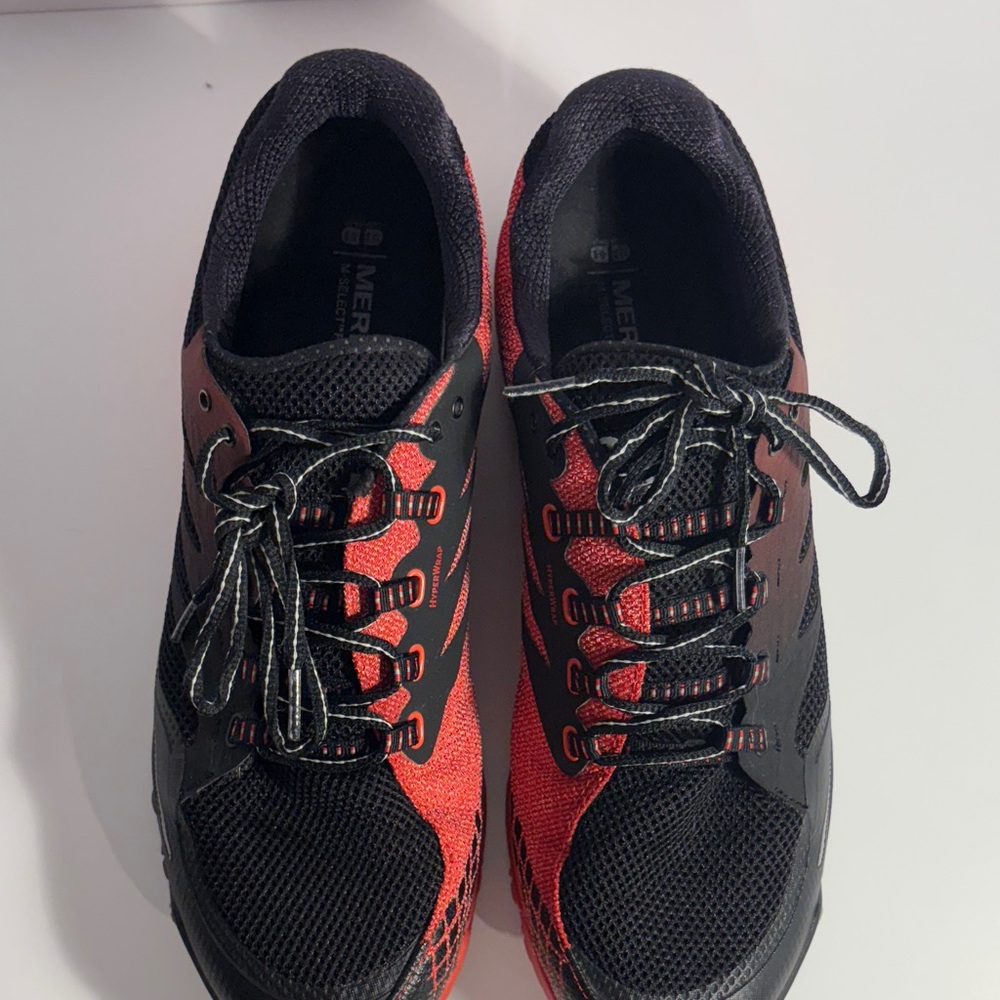 Merrell Men's Black and Red Trail Running Shoes - Picture 9 of 14